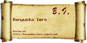 Benyuska Imre névjegykártya